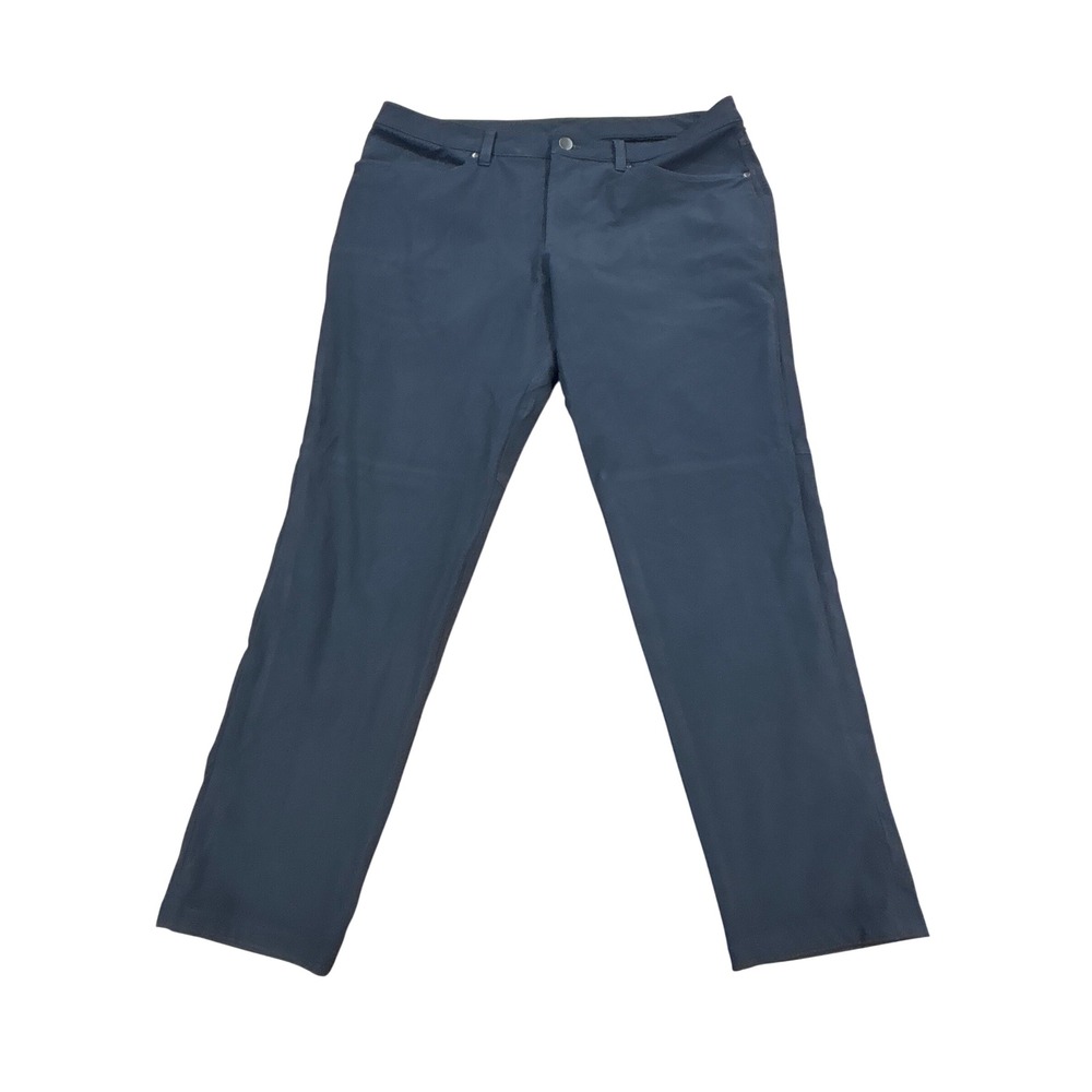 Lululemon ABC Pants Mens 34 Navy Blue Performance Five Pocket Trousers 28 Inseam